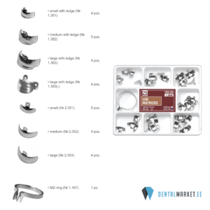 Kõrvadega matriitside KIT (30 erinevat matriitsi+rõngas)