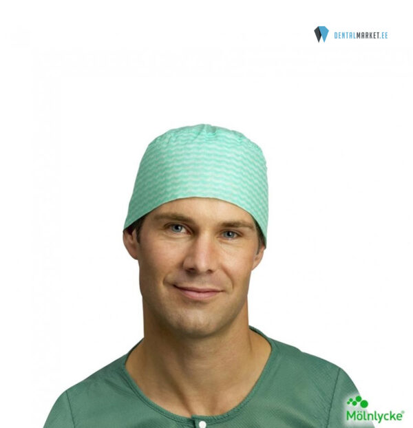 Mölnlycke Barrier kirurgiline müts standard/roheline 1tk/150tk pakis