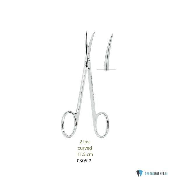 Käärid kumera otsaga 11,5 cm 1tk