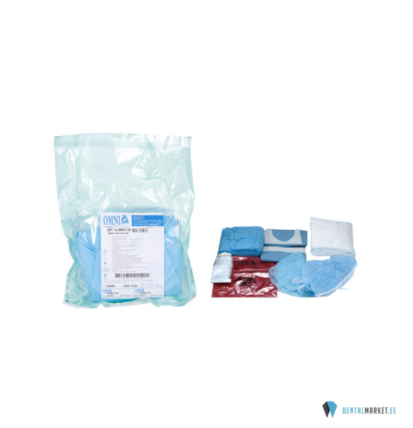 Basic Implant steriilne komplekt (kitlid, mütsid, linad+abivahendid) 1kmpl