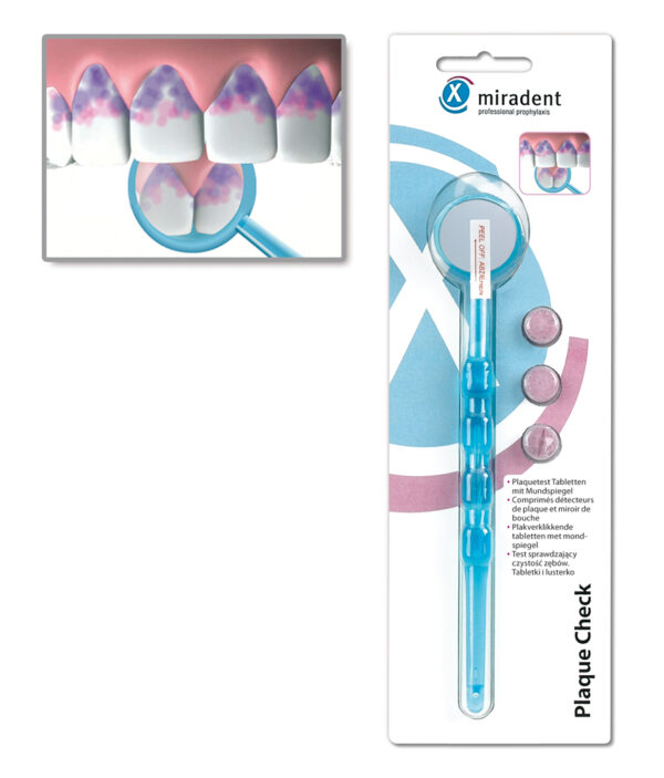 Mira Plaque Set, peegel+ 3 tabletti- katu kontrollimiseks